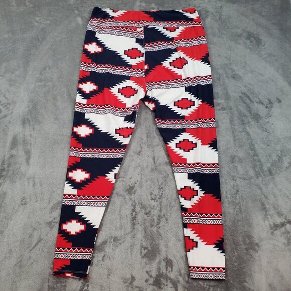 Lot of 3 LuLaRoe Womens Tall & Curvy 2 TC2 Excellent Buttery Soft Leggings Print - Picture 6 of 10